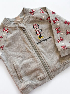 Disney Minnie Mouse Gray Zip Jacket
